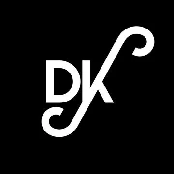DK letter logo design on black background. DK creative initials letter logo.. Stock Illustration