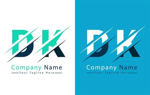 DK Letter Logo Design Template. Vector Logo Illustration Stock Illustration