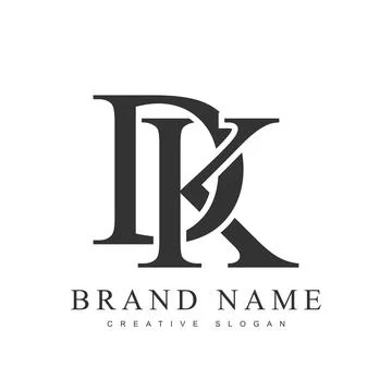 DK trendy logotype template. Initial letter d and k classic font style. Cre.. Stock Illustration