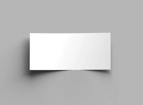 DL 8.3x3.9 inc flyer render to present your design. Stock Illustration