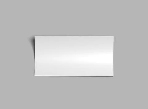 DL 8.3x3.9 inc flyer render to present your design. Stock Illustration