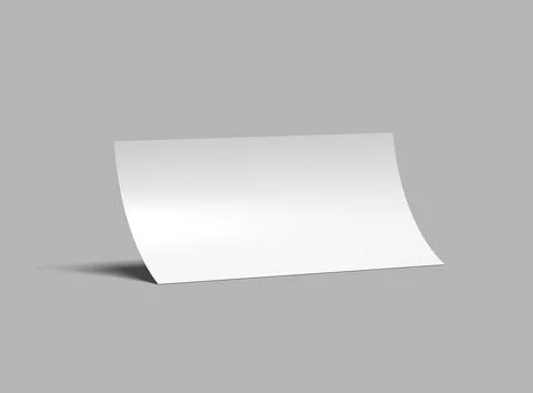 DL 8.3x3.9 inc flyer render to present your design. Stock Illustration