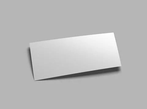 DL 8.3x3.9 inc flyer render to present your design. Stock Illustration