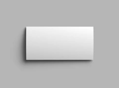 DL 8.3x3.9 inc flyer render to present your design. Stock Illustration