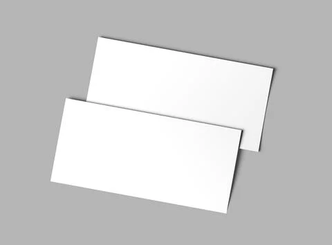 DL 8.3x3.9 inc flyer render to present your design. Stock Illustration