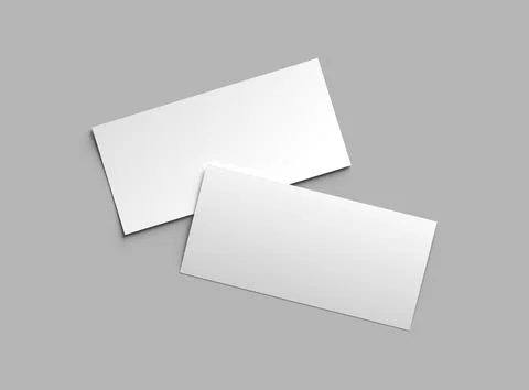 DL 8.3x3.9 inc flyer render to present your design. Stock-Illustration