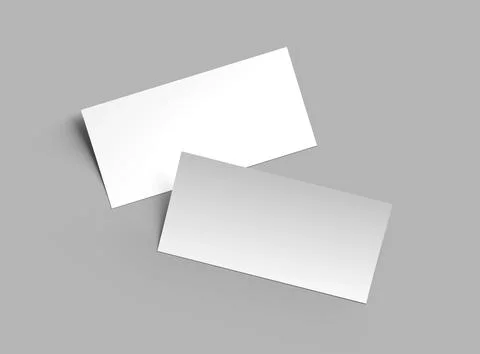 DL 8.3x3.9 inc flyer render to present your design. Illustrazione stock