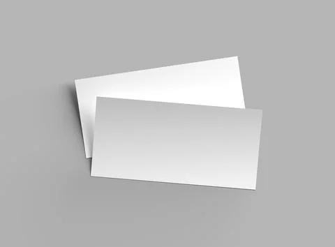 DL 8.3x3.9 inc flyer render to present your design. Illustrazione stock