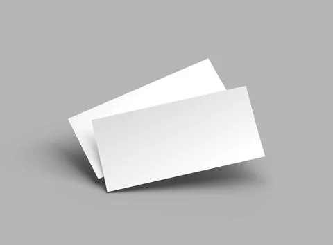 DL 8.3x3.9 inc flyer render to present your design. Stock Illustration
