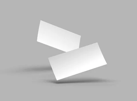DL 8.3x3.9 inc flyer render to present your design. Stock Illustration