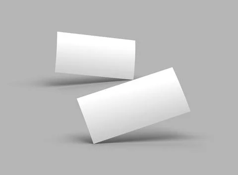 DL 8.3x3.9 inc flyer render to present your design. Stock Illustration