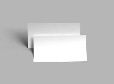 DL 8.3x3.9 inc flyer render to present your design. Stock Illustration