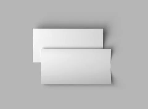 DL 8.3x3.9 inc flyer render to present your design. Stock Illustration