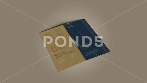 DL Bi Fold Brochure Mockup Plantilla PSD
