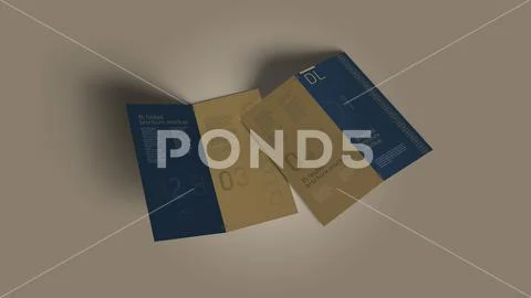 DL Bi Fold Brochure Mockup PSD-sjabloon