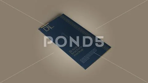 DL Bi Fold Brochure Mockup PSD Template