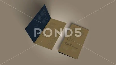 DL Bi Fold Brochure Mockup PSD 템플릿