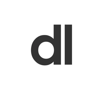 DL creative geometric initial based modern and minimal logo. Letter d l tre.. Stock Illustration
