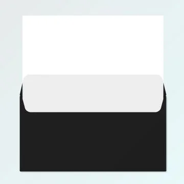 DL Envelopes. Front And Back View. Open And Close Stock Illustration