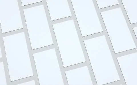 DL Flyer / Invitation Mock-Up - Multiple Flyers. 3D Illustration Stock Illustration