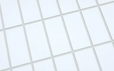 DL Flyer / Invitation Mock-Up - Multiple Flyers. 3D Illustration Stock Illustration