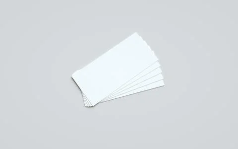 DL Flyer / Invitation Mock-Up - Multiple Flyers. 3D Illustration Stock Illustration