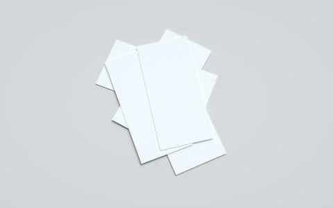 DL Flyer / Invitation Mock-Up - Multiple Flyers. 3D Illustration Stock Illustration