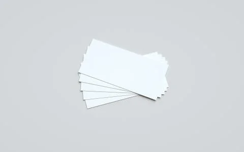 DL Flyer / Invitation Mock-Up - Multiple Flyers. 3D Illustration Stock Illustration
