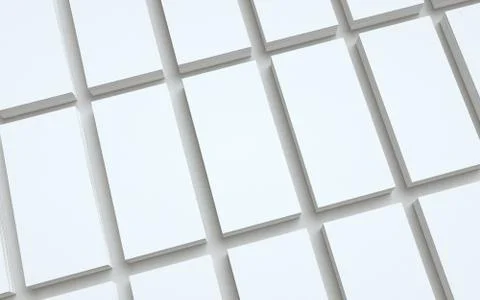 DL Flyer / Invitation Mock-Up - Multiple Flyers. 3D Illustration Stock Illustration