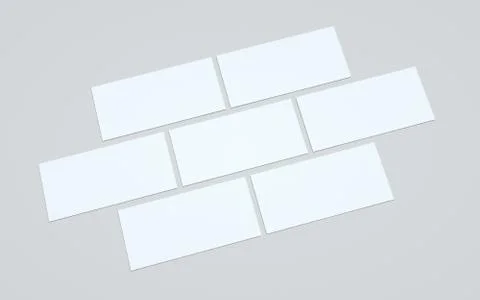 DL Flyer / Invitation Mock-Up - Multiple Flyers. 3D Illustration Stock Illustration