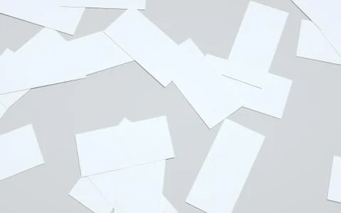 DL Flyer / Invitation Mock-Up - Multiple Flyers. 3D Illustration Stock Illustration