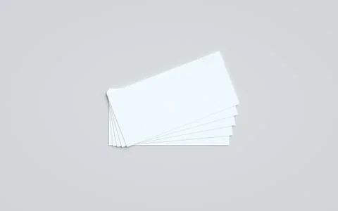 DL Flyer / Invitation Mock-Up - Multiple Flyers. 3D Illustration Stock Illustration