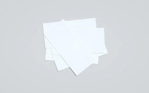 DL Flyer / Invitation Mock-Up - Multiple Flyers. 3D Illustration Stock Illustration