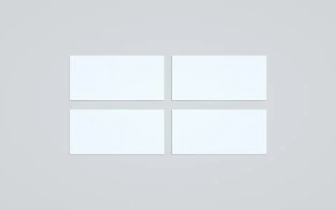 DL Flyer / Invitation Mock-Up - Multiple Flyers. 3D Illustration Stock Illustration