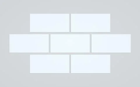 DL Flyer / Invitation Mock-Up - Multiple Flyers. 3D Illustration Stock Illustration