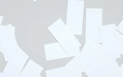 DL Flyer / Invitation Mock-Up - Multiple Flyers. 3D Illustration Stock Illustration