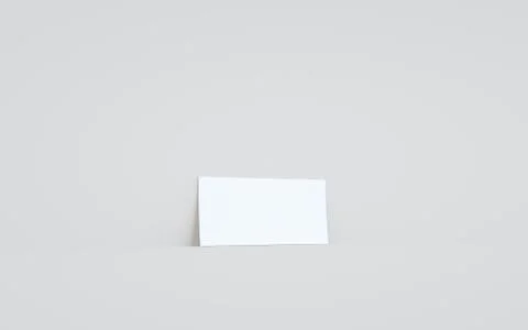 DL Flyer / Invitation Mock-Up - One Flyer Against Wall Background. 3D Illustr Stock Illustration