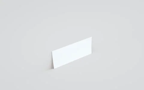 DL Flyer / Invitation Mock-Up - One Flyer Against Wall Background. 3D Illustr Stock Illustration