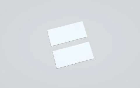 DL Flyer / Invitation Mock-Up - Two Flyers. 3D Illustration Stock Illustration