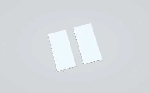 DL Flyer / Invitation Mock-Up - Two Flyers. 3D Illustration Stock Illustration