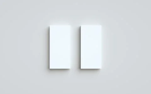 DL Flyer / Invitation Mock-Up - Two Stacks. 3D Illustration Stock Illustration