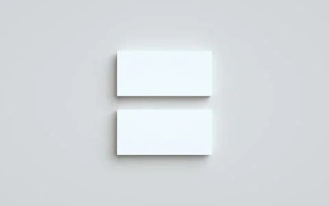 DL Flyer / Invitation Mock-Up - Two Stacks. 3D Illustration Stock Illustration