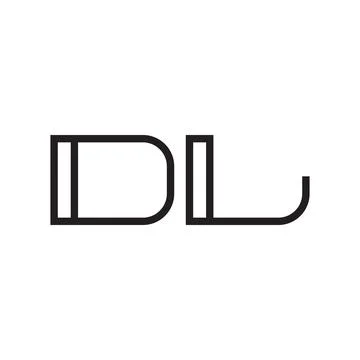 Dl initial letter vector logo icon Illustrazione stock