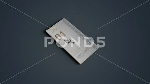 DL Quad Fold Brochure Mockup PSD Template