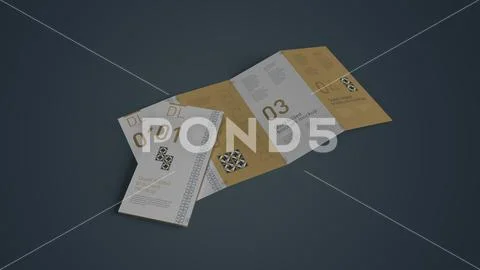 DL Quad Fold Brochure Mockup PSD Template