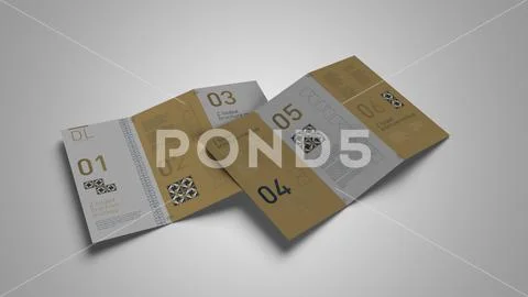 DL Z Fold Brochure Mockup PSD Template