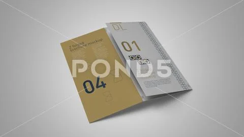 DL Z Fold Brochure Mockup Template PSD