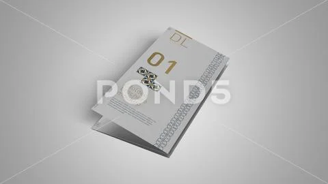 DL Z Fold Brochure Mockup Modèle PSD