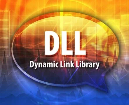 DLL acronym definition speech bubble illustration Stock Illustration