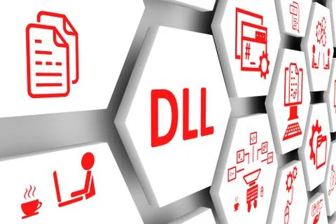 DLL concept cell background 3d illustration イラスト素材